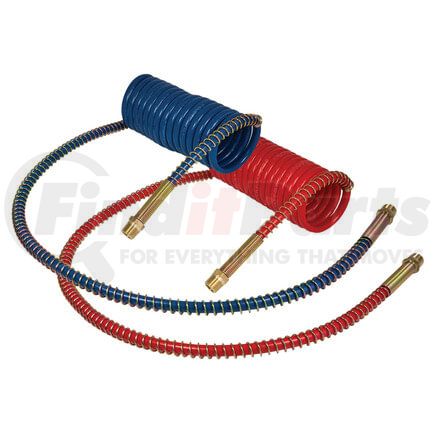 17215-40V by TECTRAN - 1/2" V-Line Red and Blue Aircoil Set with Spring Guards, 1/2 in. Tube OD, 15 ft. Long, 40" Leads