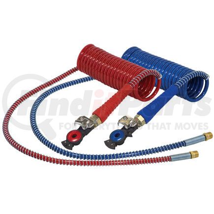 17A1540HA by TECTRAN - ARMORFLEX-HD, Red and Blue Armorcoil Aircoil with Anodized Gladhand, 15 ft., 48" x 12" Leads