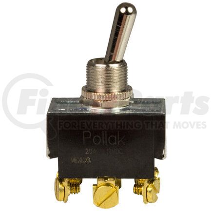 19-1403 by TECTRAN - Toggle Switch - 12V, 20 AMP, Mom.ON-OFF-ON, 6 Screw, Chrome Knob, D.P.D.T