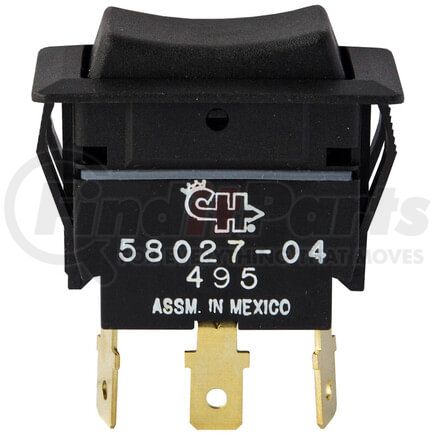 19-1512 by TECTRAN - Rocker Switch - Black Bezel and Actuator, 12VDC, 25 AMP, MOM ON-OFF-MOM ON, S.P.D,T