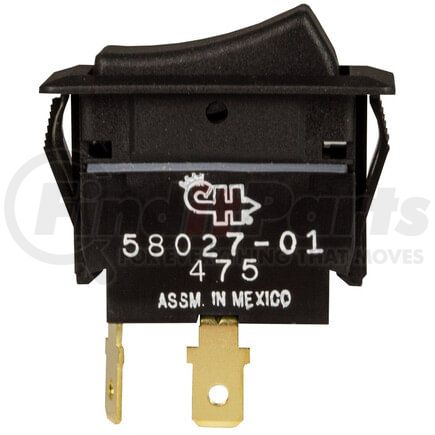 19-1543 by TECTRAN - Rocker Switch - Black Bezel and Actuator, 12VDC, 25 AMP, ON-OFF, S.P.S.T, 2 Blade