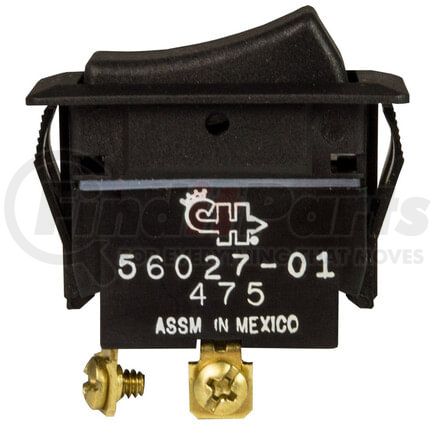 19-1544 by TECTRAN - Rocker Switch - Black Bezel and Actuator, 12VDC, 25 AMP, ON-OFF, S.P.S.T, 2 Screw