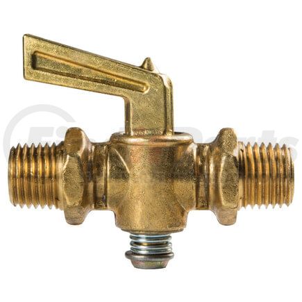 2122-B by TECTRAN - Air Brake Air Shut-Off Petcock - Brass, 1/4 in. Thread, Male Pipe to Male Pipe