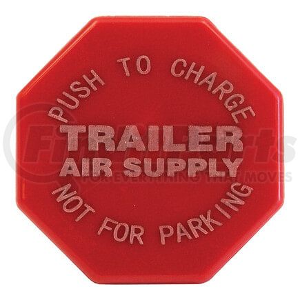 TV291054 by TECTRAN - Trailer Air Brake Air Supply Knob - Red, Octagon, 5/16 in. Shaft, for Trailer Air Supply