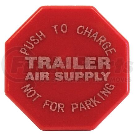 TV290655 by TECTRAN - Trailer Air Brake Air Supply Knob - Red, Octagon, for Trailer Air Supply