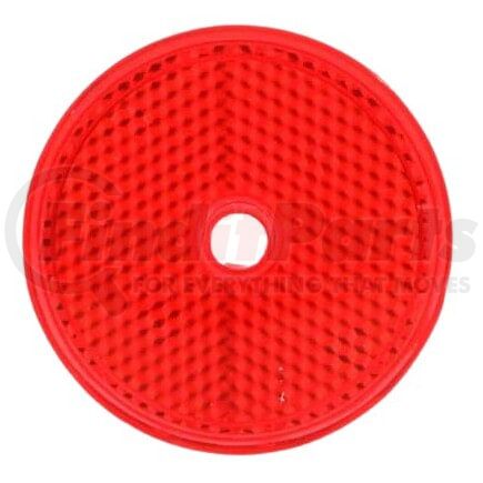 98007R by TRUCK-LITE - Reflector - Acrylic 2-Inch Round Red Center Mount DOT Approved