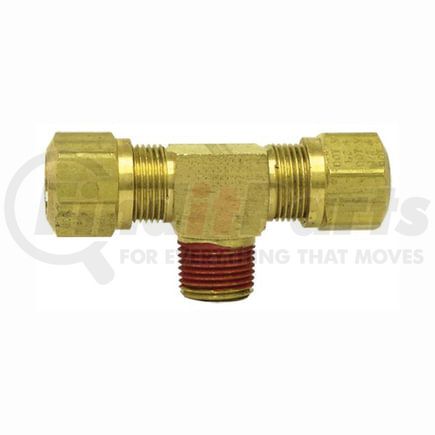 1372-8D by TECTRAN - Air Brake Air Line Thread Branch Tee - Brass, 1/2 in. Tube, 1/2 in. Thread, Male