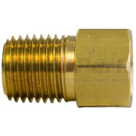 Tectran 148-4B Air Brake Air Line Fitting Inverted Flare Fitting - Brass, Connector Tube to Male Pipe, 1/4 in. Tube, 1/4 in.