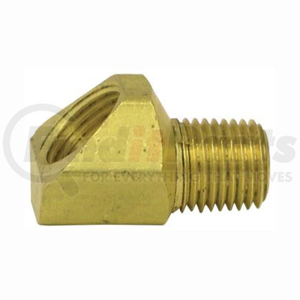 154-8C by TECTRAN - Inverted Flare Fitting - Brass, 45 deg. Elbow, 1/2 in. Tube, 3/8 in. Thread