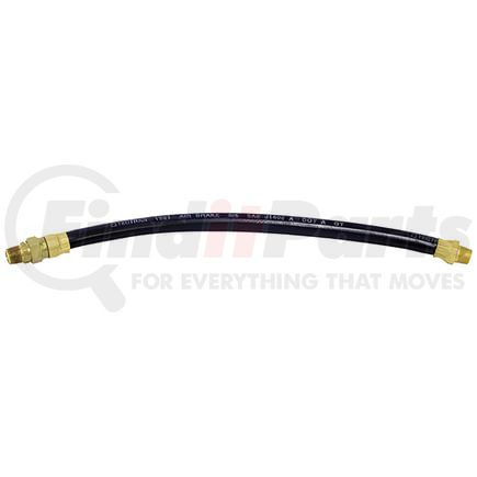 16196-66 by TECTRAN - 3/8 in. Air Brake Hose Assembly, 96 in. Long, with 3/8" Fixed and Swivel Fitting Ends