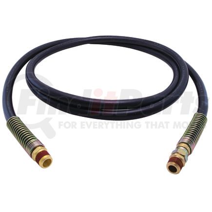 16912 by TECTRAN - 3/8" Black Air Brake Line Jumper Hose, 12 ft., with Spring Guards, with Flex Grip Handles