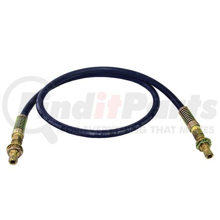 Tectran 16SL10882 Air Brake Hose Assembly 3/8" Nylon Air Brake Slider Hose with Spring Guard, 1/2 in. Hose OD, 108 in. Long