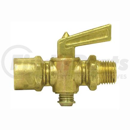 2120-B by TECTRAN - Air Brake Air Shut-Off Petcock - Brass, 1/4 in. Thread, Female Pipe to Male Pipe