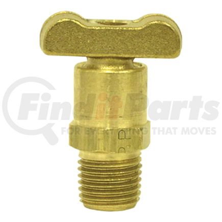 242-C by TECTRAN - Air Brake Air Shut-Off Petcock - Brass, 3/8 in. Pipe Thread, Needle Seat