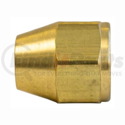 41S-6 by TECTRAN - SAE 45 Deg Flared Brass Fitting Short Nut, 3/8" Tube Outside Diameter