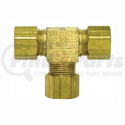 Tectran 64-5 Air Brake Air Line Fitting Compression Fitting - Brass, 5/16 inches Tube Size, Union Tee