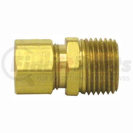 Tectran 68-5B Air Brake Air Line Fitting Compression Fitting - Brass, 5/16 in. Tube, 1/4 in. Thread, Male Connector