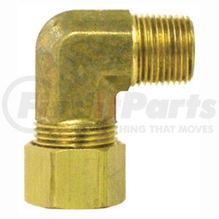 Tectran 69-8B Male Elbow Fitting Compression Fitting - Brass, 1/2 - in. Tube, 1/4 - in. Thread, Male Elbow