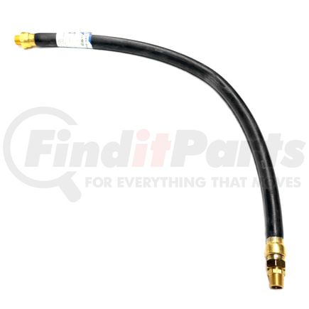 21286 by TECTRAN - 28" Single Swivel End Air Brake Hose Assembly, 1/2" Hose ID, 3/8" End Fittings