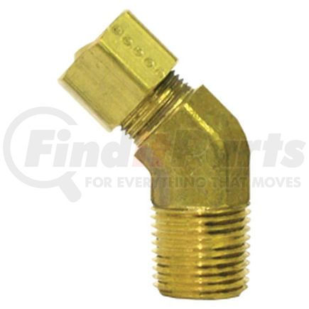 74-8C by TECTRAN - Compression Fitting - Brass, 1/2 in. Tube, 3/8 in. Thread, 45 deg. Elbow