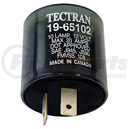 41001 by TECTRAN - Multi-Purpose Flasher - 12V, 20 AMP, 2 Prongs, 10 Lamps, Round