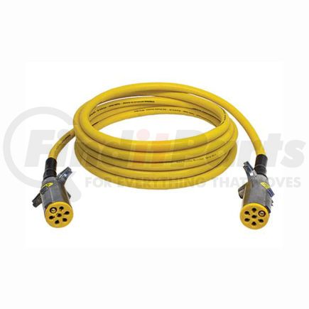 7AEB152EW by TECTRAN - Trailer Power Cable - 15 ft., 7-Way, Straight, Auxiliary, Yellow, with WeatherSeal