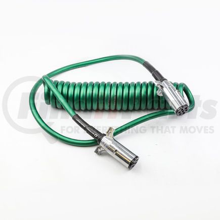 7ATG542MW by TECTRAN - Trailer Power Cable - 15 ft., 7-Way, Powercoil, ABS, Green, with WeatherSeal