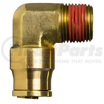 87026 by TECTRAN - DOT Male Elbow Push-Lock Non-Swivel Brass Fitting, 3/8" Tube Size, 3/8" Pipe Thread