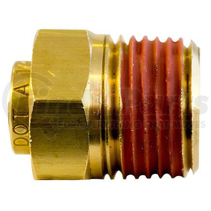 87061 by TECTRAN - DOT Male Push-Lock Brass Connector Fitting for Nylon Tubing, 1/4" Tube Size, 1/4" Pipe Thread