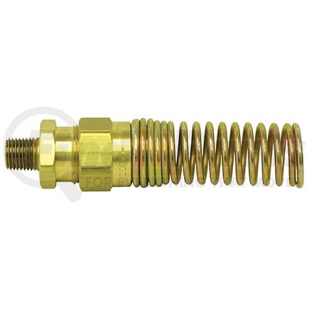 84017 by TECTRAN - Air Brake Air Line Fitting - Brass, 1/2 in. Hose I.D, with Spring Guard