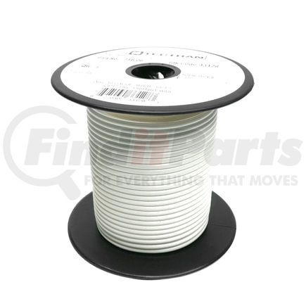 33128 by TECTRAN - Primary Wire - 100 ft., White, 16 Gauge, GPT-PVC Jacketed, SAE J1128 Compliant