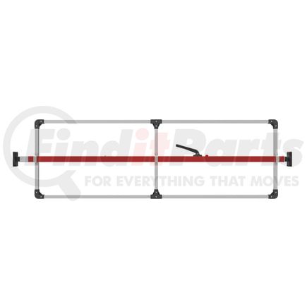 080-01210 by TRAMEC SLOAN - Cargo Bar - SL-30 Series, Fixed Feet, Attached 3 Crossmember Hoop-Red Powder Coat