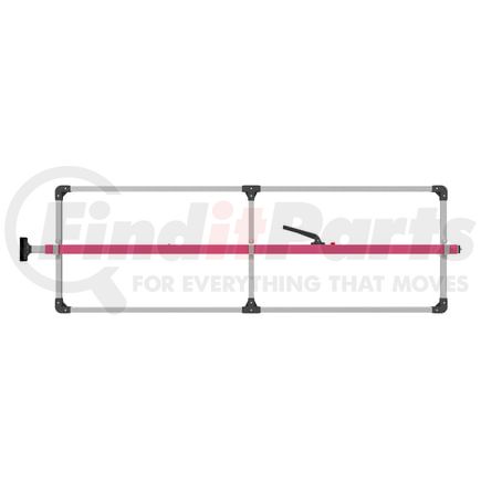 080-01222 by TRAMEC SLOAN - Cargo Bar - SL-30 Articulating, F-Track Ends, Attached 3 Crossmember Hoop-Pink Powder Coat