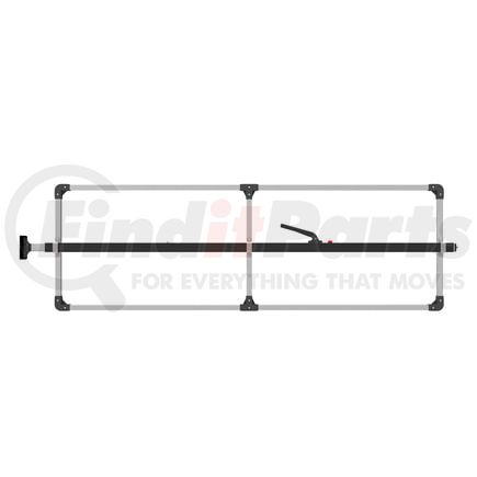 080-01223 by TRAMEC SLOAN - Cargo Bar - SL-30 Articulating, F-Track Ends, Attached 3 Crossmember Hoop-Black Powder Coat