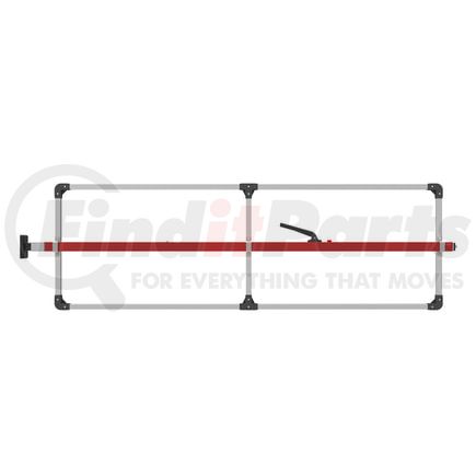 080-01226 by TRAMEC SLOAN - Cargo Bar - SL-30 Fixed Foot And F-Track Ends, Attached 3 Crossmember Hoop-Red Powder Coat