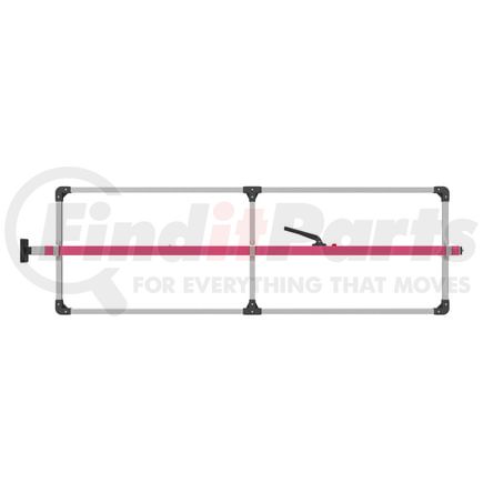 080-01230 by TRAMEC SLOAN - Cargo Bar - SL-30 Fixed Foot And F-Track Ends, Attached 3 Crossmember Hoop-Pink Powder Coat