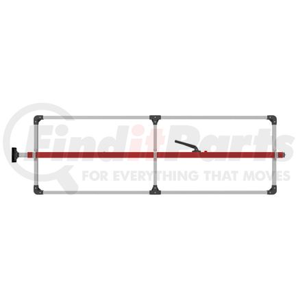 080-01218 by TRAMEC SLOAN - Cargo Bar - SL-30 Articulating And F-Track Ends, Attached 3 Crossmember Hoop-Red Powder Coat