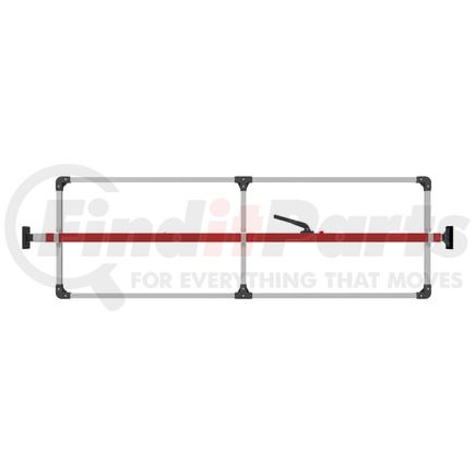 080-01250 by TRAMEC SLOAN - Cargo Bar - SL-30 Articulating And Fixed Feet, Attached 3 Crossmember Hoop-Red Powder Coat