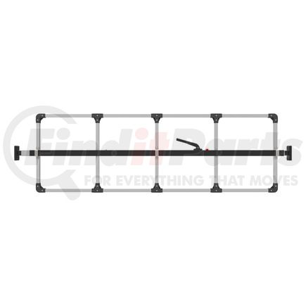 080-01315 by TRAMEC SLOAN - Cargo Bar - SL-30 Series, Fixed Feet, Attached 5 Crossmember Hoop-Black Powder Coat