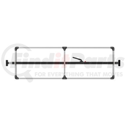 080-01255 by TRAMEC SLOAN - Cargo Bar - SL-30 Articulating And Fixed Feet, Attached 3 Crossmember Hoop-Black Powder Coat