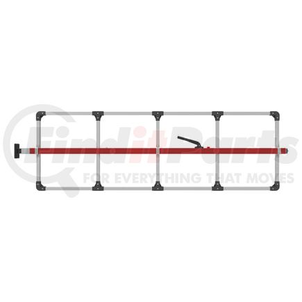 080-01326 by TRAMEC SLOAN - Cargo Bar - SL-30 Fixed Foot And F-Track Ends, Attached 5 Crossmember Hoop-Red Powder Coat