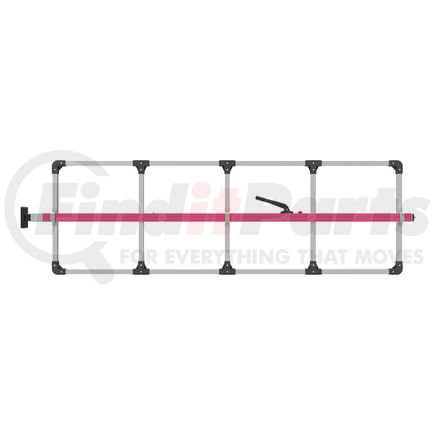 080-01330 by TRAMEC SLOAN - Cargo Bar - SL-30 Fixed Foot And F-Track Ends, Attached 5 Crossmember Hoop-Pink Powder Coat