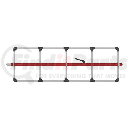 080-01334 by TRAMEC SLOAN - Cargo Bar - SL-30 Series, E-Track Ends, Attached 5 Crossmember Hoop-Red Powder Coat