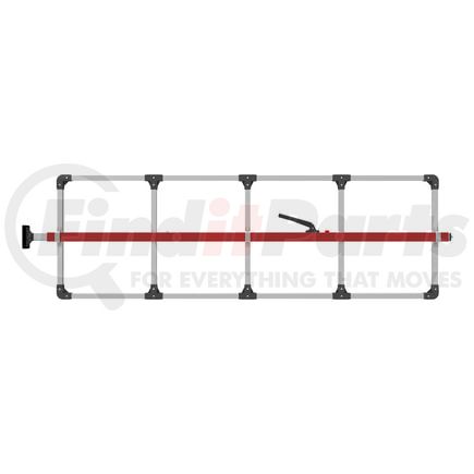 080-01318 by TRAMEC SLOAN - Cargo Bar - SL-30 Articulating And F-Track Ends, Attached 5 Crossmember Hoop-Red Powder Coat