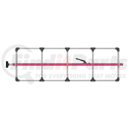 080-01322 by TRAMEC SLOAN - Cargo Bar - SL-30 Articulating, F-Track Ends, Attached 5 Crossmember Hoop-Pink Powder Coat