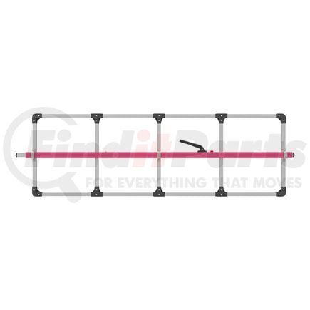 080-01346 by TRAMEC SLOAN - Cargo Bar - SL-30 Series, F-Track Ends, Attached 5 Crossmember Hoop-Pink Powder Coat