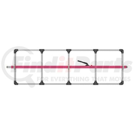 080-01338 by TRAMEC SLOAN - Cargo Bar - SL-30 Series, E-Track Ends, Attached 5 Crossmember Hoop-Pink Powder Coat