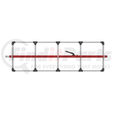 080-01342 by TRAMEC SLOAN - Cargo Bar - SL-30 Series, F-Track Ends, Attached 5 Crossmember Hoop-Red Powder Coat