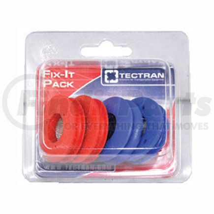 101117BRP by TECTRAN - Air Brake Gladhand Seal - (2) Red and (2) Blue, Polyurethane, with Built-In Filter