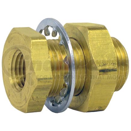 114-44 by TECTRAN - Air Brake Frame Coupling - Brass, 1 in. Long, 1/4-18 in. Female, 1/4-18 in. Female